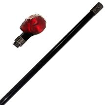 35" Day Of The Dead Skull Walking Metal Stick Cane image 2