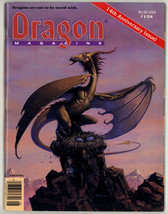 Dragon Magazine 158 1990 TSR AD&amp;D Gerold Brom Fantasy Cover Art 14th Anniversary - £20.08 GBP