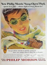 Vintage 1954 Phillip Morris King Size Cigarettes Full Page Original Ad 823 - £5.44 GBP