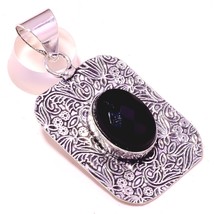 Black Spinel Faceted Gemstone Fashion Gift Pendant Jewelry 2.10" SA 3596 - £3.18 GBP