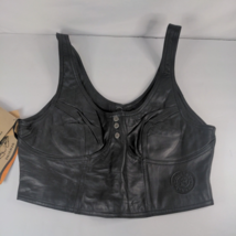 Harley Davidson Detroit Bustier Black - Size 12 Woman&#39;s Biker New With Tags - £44.09 GBP