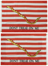 First Navy Jack Don&#39;t Tread On Me Woven Poly Nylon Double Sided 3x5 3&#39;x5&#39; Flag - £22.01 GBP