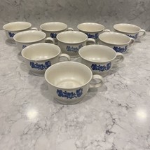 Set of 10 Pfaltzgraff YORKTOWNE USA Stoneware Coffee Tea Soup Cups Mugs 7-1 EUC - £16.80 GBP