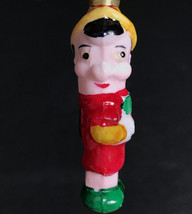 Disney figural Christmas bulb Pinocchio WORKS VTG milk glass christmas lights - £41.17 GBP