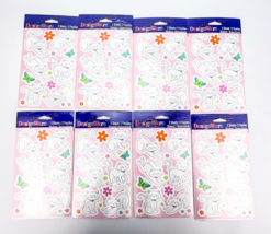 Vintage Y2K White Cat Stickers Flowers Kitten Butterfly DesignWare Lot of 8 - £23.16 GBP