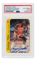 Dominique Wilkins Firmado 1986 Atlanta Hawks Fleer Tarjeta #11 Hof 2006 Insc PSA - £236.27 GBP