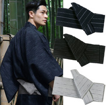 Japanese Mens Kimono Yukata Stiff Kaku Obi Belt Easy Kai No Kuchi Musubi - £11.05 GBP