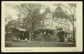 Vintage Postal History Postcard 1907 Sanatorium Hudson Cancel Wisconsin Corbally - £11.94 GBP