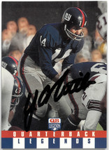YA (Y.A.) Tittle signed 1991 QB Legends Team NFL On Card Auto #41- COA (New York - $19.95