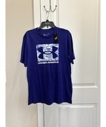 BNWT Under Armour ABC Camo Boxed Logo men&#39;s SSTee, Blue, Size L Loose, 1... - $33.95 CAD