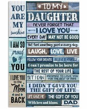 My Sunshine Poster Unframed Wall art Printing Decor Gift For Daughter From Dad - £15.83 GBP