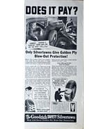 Goodrich Tires Blow out Safety Silvertown does it pay?- 1936 VTG Print Ad - $207.17 MXN