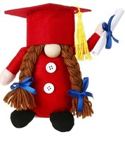 ~~ RED Graduation Plush Faceless Gnome Doll ~~ NEW ~~The Perfect Grad Gi... - £7.86 GBP