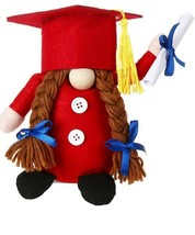 ~~ RED Graduation Plush Faceless Gnome Doll ~~ NEW ~~The Perfect Grad Gift ~~ - £7.90 GBP