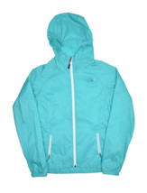 The North Face Windbreaker Jacket Womens S Light Blue Full Zip Hood Ligh... - $33.80