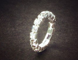 Sexy Summer 1 row Stretch Crystal Silver Ring toe ring wedding rings Fem... - £7.45 GBP