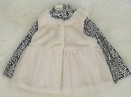 First Impressions Baby Girls 2-Pc. Faux-Fur Vest, Tulle-Hem Tunic, Size 24M - £19.91 GBP