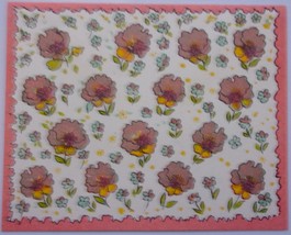 Vintage Glitter Flowers Note Card With Sweet Note For Father’s Day From ... - $1.99