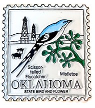 Oklahoma Postage Stamp Fridge Magnet - $6.99