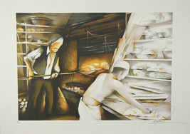 &quot;Baker&quot; by Raymond Poulet Signed Ltd Edition of 250 Lithograph 21x 29 1/2 - £207.96 GBP