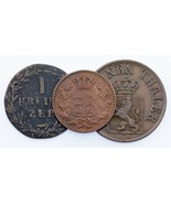 1815-1865 German States 3-Coin Lot // Baden, Hesse-Cassel, Wurttemburg - $67.12 CAD