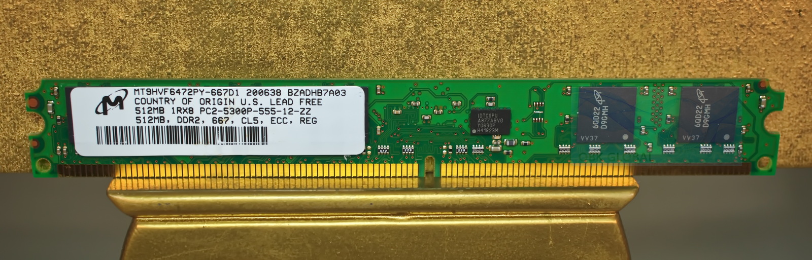Primary image for MT9HVF6472PY-667D1 Micron 512MB PC2-5300 DDR2-667MHz ECC Registered CL5 240-Pin 