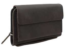 Vagarant Traveler 8.5 in. Cowhide Leather Large Clutch Bag LH02.DB - £54.25 GBP