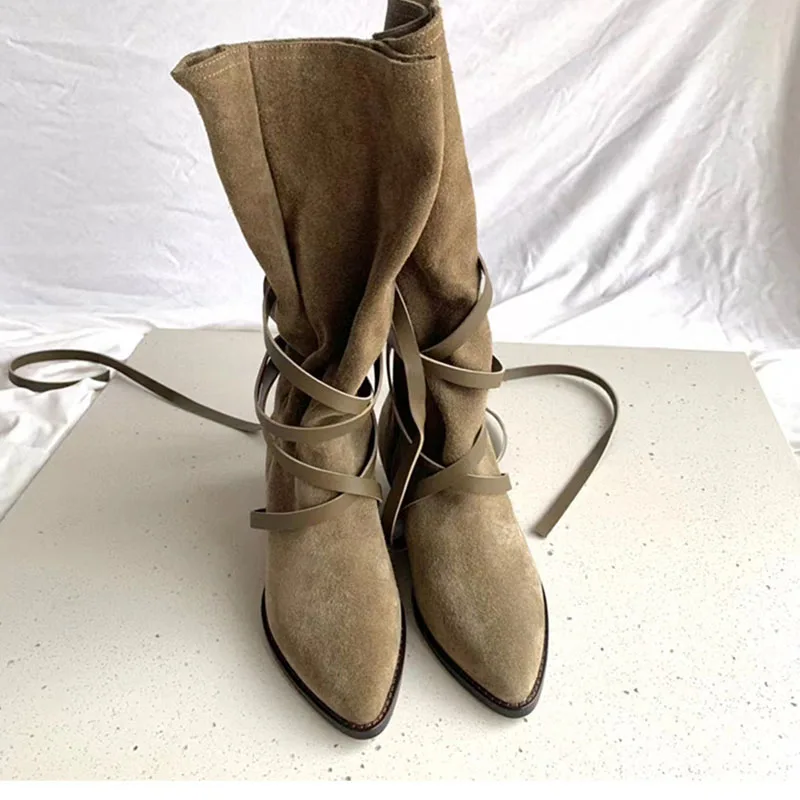 Street Style boy Boots Woman Fashion Knee-High Boots 2024 Autumn Long Bo... - $172.43