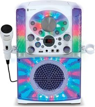 Singing Machine SML625BTWD Karaoke Machine System Portable Bluetooth CD+G White - $20.48