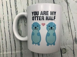 Otter Half Coffee Mug 11oz Anniversary Gifts Wedding Birthday Mothers Day White - £15.87 GBP