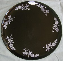 2 Imperial Glass 11&quot; Charcoal Smoke Glass Plates/Chargers w/ - $10.95 CAD