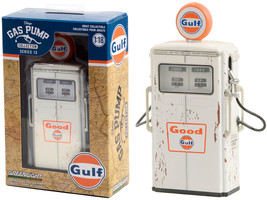 1954 Tokheim 350 Twin Gas Pump &quot;Good Gulf - Gulf Oil&quot; White (Weathered) &quot;Vintage - $27.04