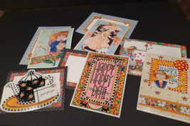 UNUSED LOT 5 Mary Engelbreit 4 Birthday &amp; 1 Get Well Greeting Cards w/ Envelopes - $13.10