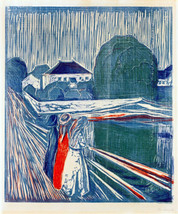 Edvard Munch Three Girls On Pier Abstract 8x10 Painting Giclee Print Canvas - £9.02 GBP+