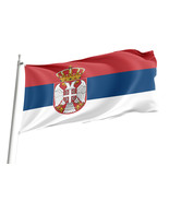 Flag of Serbia ,Unique Design Print ,Size - 3x5 Ft / 90x150 cm, Made in EU - $546.65 MXN