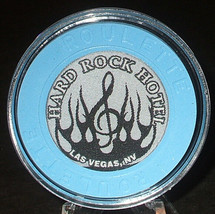 (1) Hard Rock Casino ROULETTE Chip - Blue - LAS VEGAS, Nevada - Black Fl... - $8.95