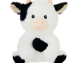 9&quot; Spark Create Imagine Black &amp; White Cow Rattle Plush Toy - New - £15.84 GBP