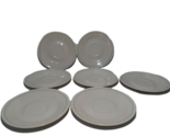 Vintage Corelle by Corning CALICO ROSE, Set of 7 Saucers Ivory w/ Green ... - $9.70