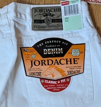 Vintage Jordache Jean Shorts Mens 31 Classic Fit White Denim Western Jor... - $22.49