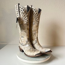NEW Lane Wild Hair on Cowhide Womens Cowboy Boots 7.5 Wedding Western Snip Toe - £311.61 GBP
