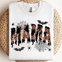 Halloween Mama PNG Shirt Design, Leopard Grunge Spider Bat PNG, Mama Spo... - $2.50