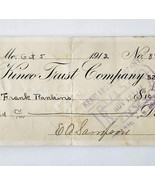 1912 Kineo Trust Company Bank Check E.A. Sampson Dover Maine Signed 894 ... - $370.74 MXN 1912 Kineo Trust Company Bank Check E.A. Sampson Dover Maine Signed 894 ... - $370.74 MXN