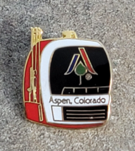 ASPEN Gondola Travel Ski Lift Resort Souvenir Vintage Lapel Hat Pin Colorado - £17.19 GBP