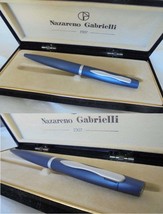 NAZARENO GABRIELLI ball pen in steel blue color In gift box Original - $34.00