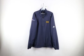 Adidas Mens Large Spell Out University of Michigan Half Zip Pullover Jac... - £46.42 GBP