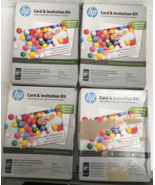 HP Card &amp; Invation Kit Glossy Photo Cards LOT OF 4 boxes new, distressed... - $31.44 CAD