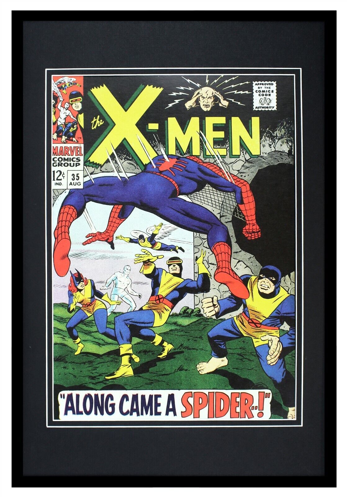 Primary image for X-Men #35 Spider-Man Marvel Framed 12x18 Official Repro Cover Display