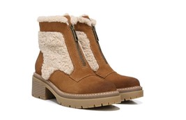 New Naturalizer Women&#39;s Jett Suede &amp; Fur Ankle Bootie Tawny Natural Size 6M - £109.01 GBP