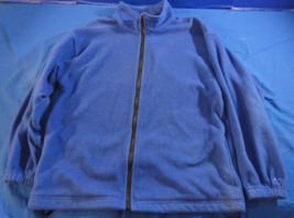 Sjb Sports Wear True Blue Fleece Full Zip Up Cold Weather Cw No Hood Sweater M - £19.09 GBP