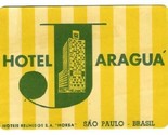 Hotel Jaragua Baggage Sticker Sao Paulo Brasil - £9.47 GBP